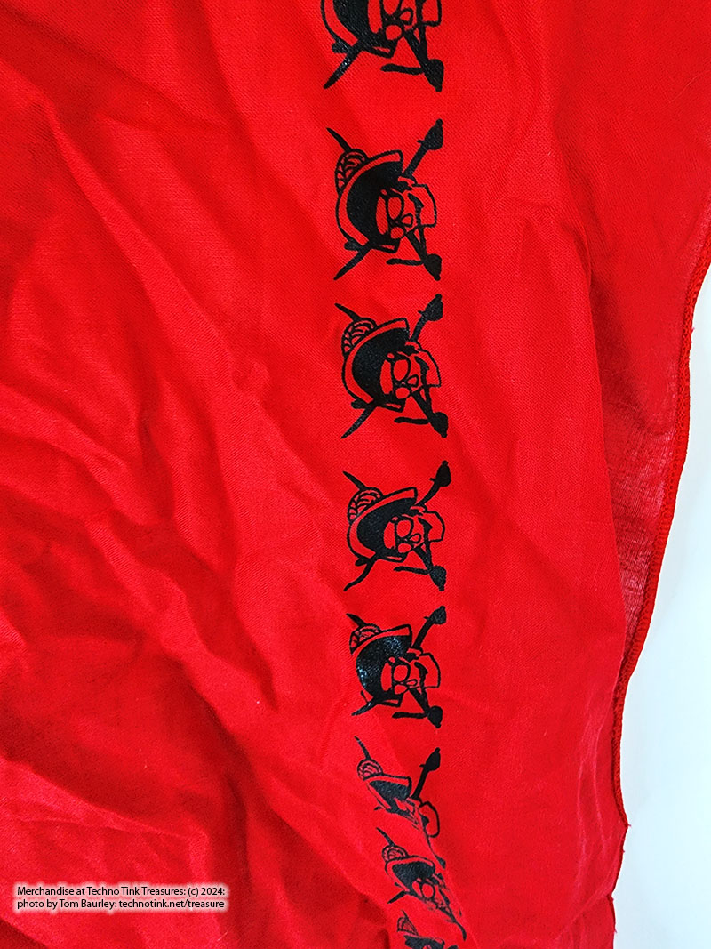 Black Dress Like a Pirate Skull and Sword Red Scarf - Image 5
