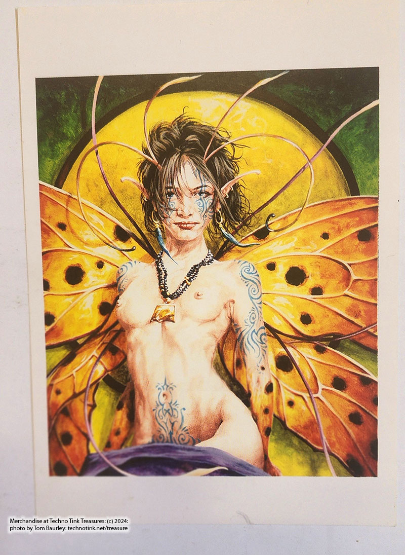 Fairy Butterfly Woman Postcard, Artist unknown