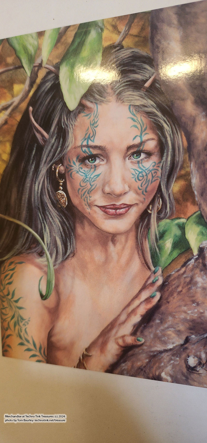 Jim Colorex Forest Girl postcard : Ogham Series 2008 - Image 3