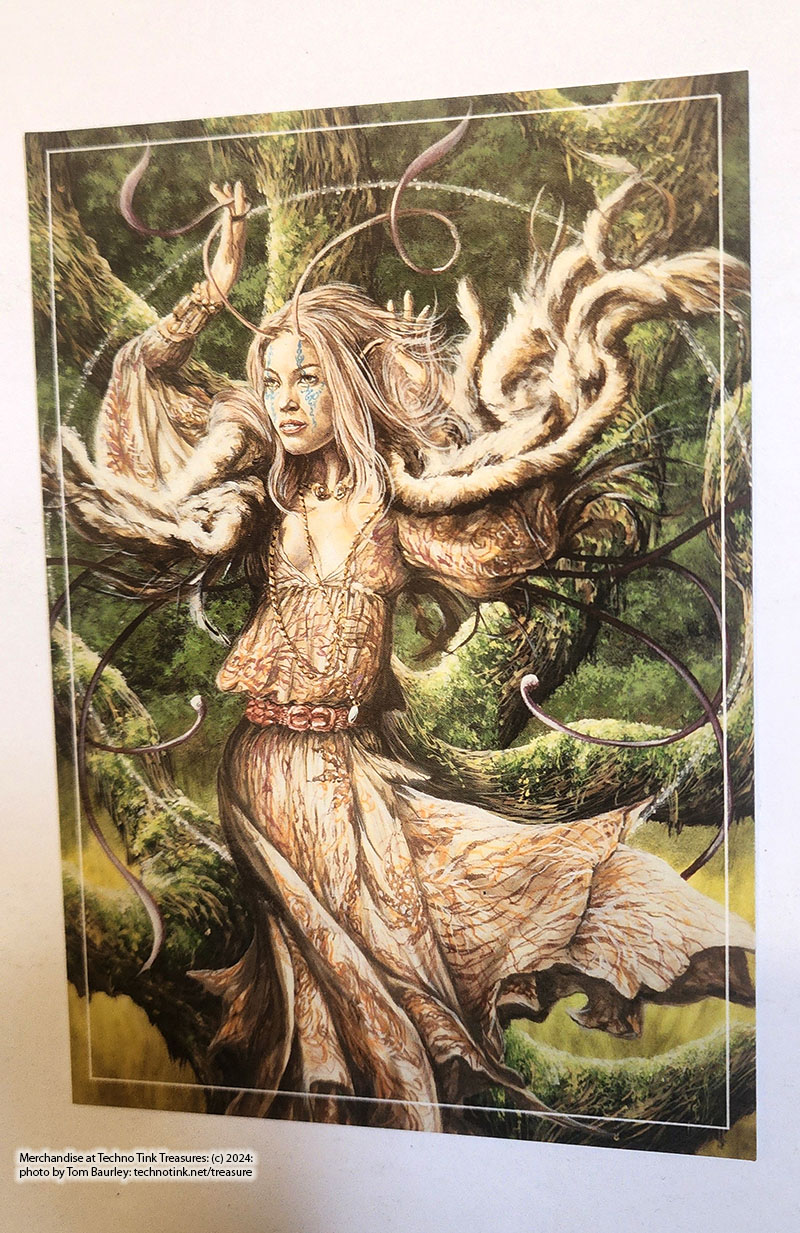 Jim Colorex Les chant des arbres postcard : Ogham Series 2007