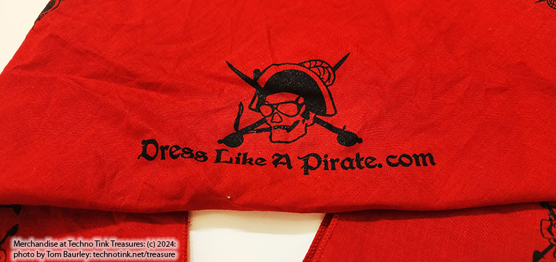 Black Dress Like a Pirate Skull and Sword Red Scarf - Image 8