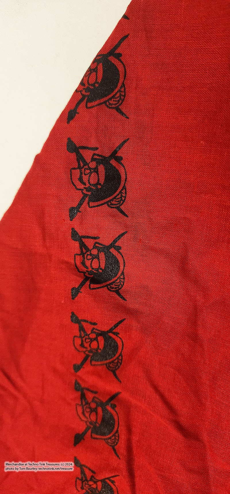 Black Dress Like a Pirate Skull and Sword Red Scarf - Image 9