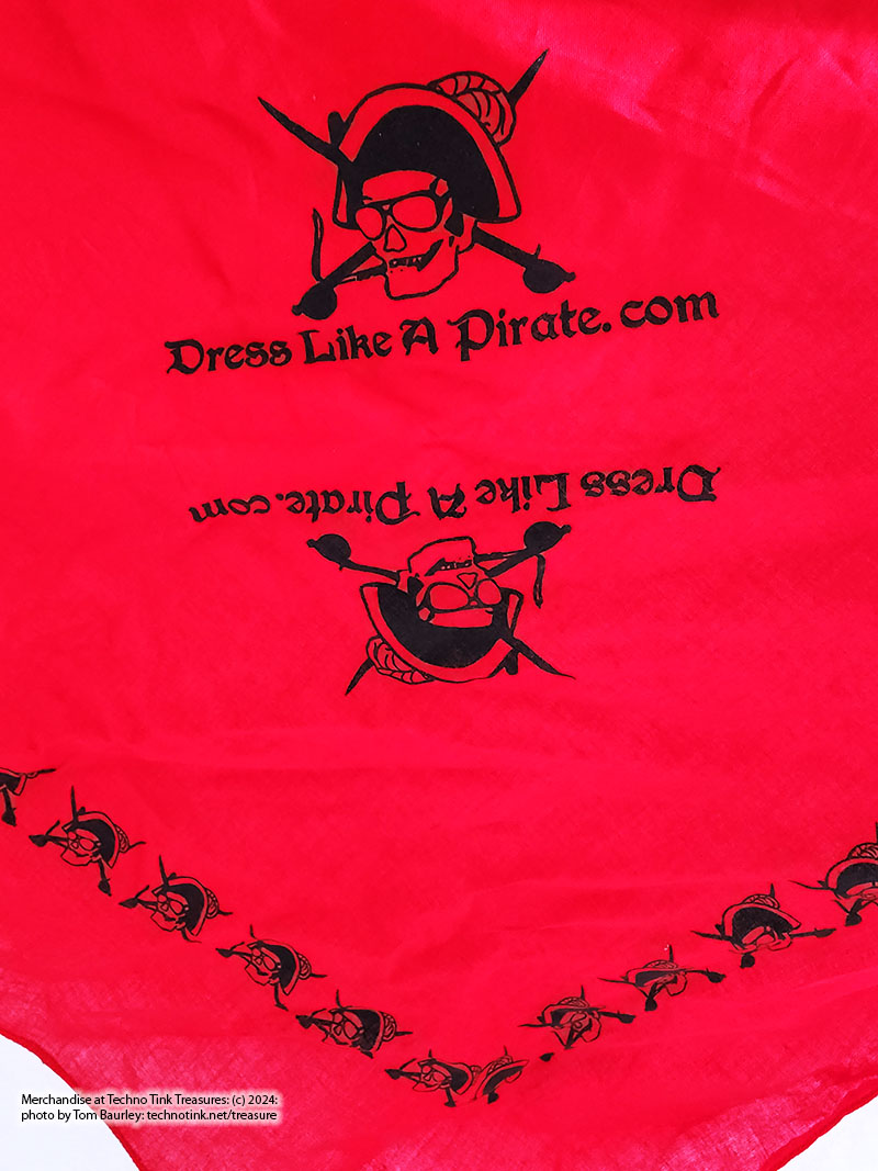 Black Dress Like a Pirate Skull and Sword Red Scarf - Image 11