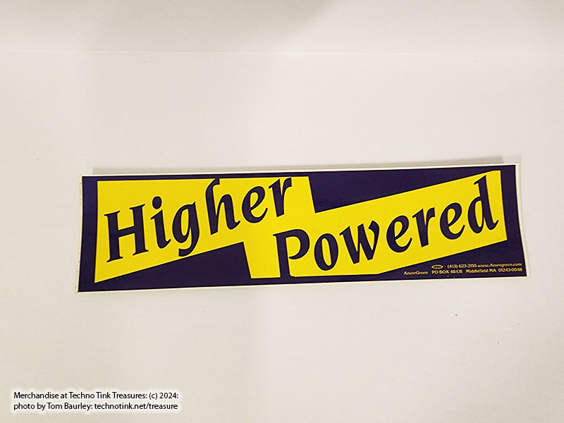 Higher Powered Bumper sticker (Blue background)