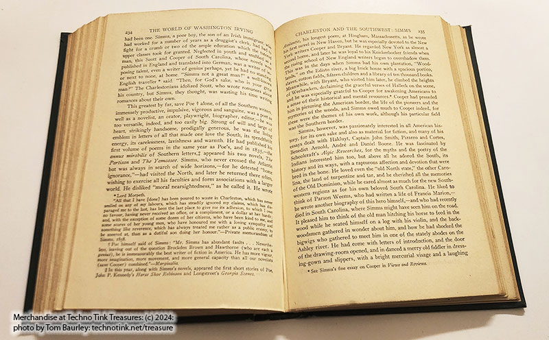 The World of Washington Irving by Van Wick Brooks 1944 Rare Cloth Bound Hardcover - Image 9