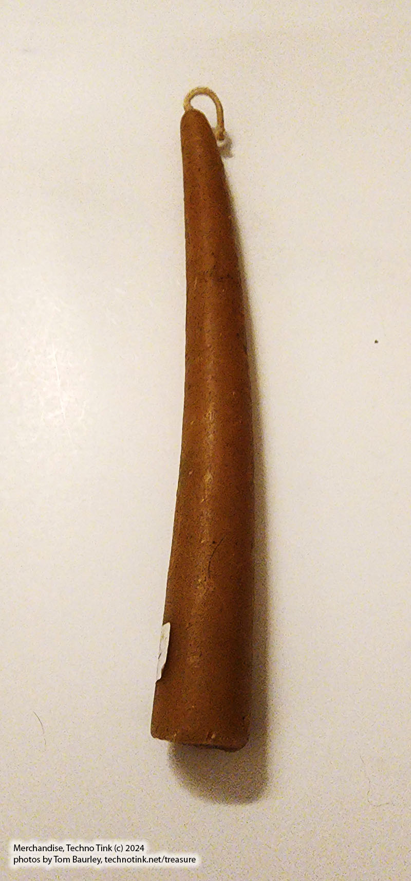 Taper/Candlestick: Beeswax, Natural. hand-made - single or pair candlestick: 8-9" - Image 2