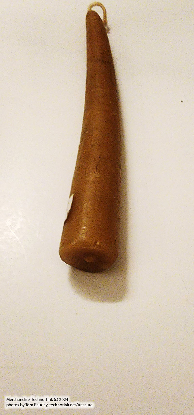 Taper/Candlestick: Beeswax, Natural. hand-made - single or pair candlestick: 8-9" - Image 3