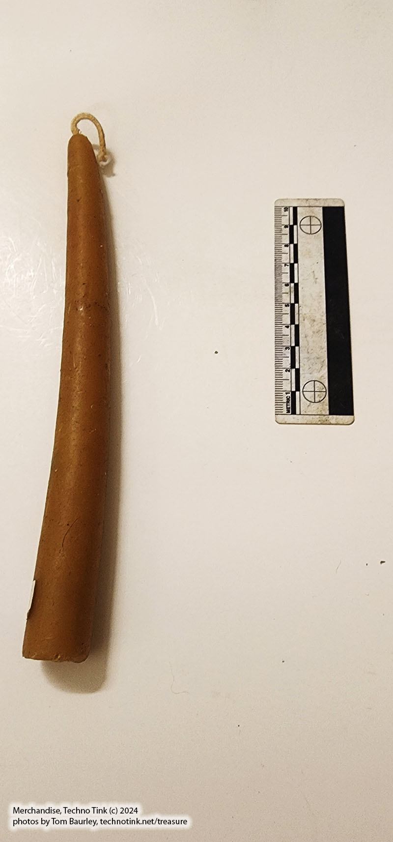 Taper/Candlestick: Beeswax, Natural. hand-made - single or pair candlestick: 8-9" - Image 5