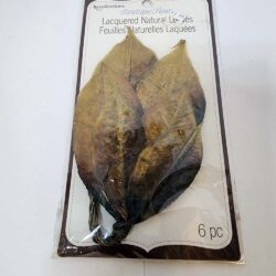 RECOLLECTIONS Boutique Fleur Lacquered Natural Gold Leaves Embellishments 6pcs