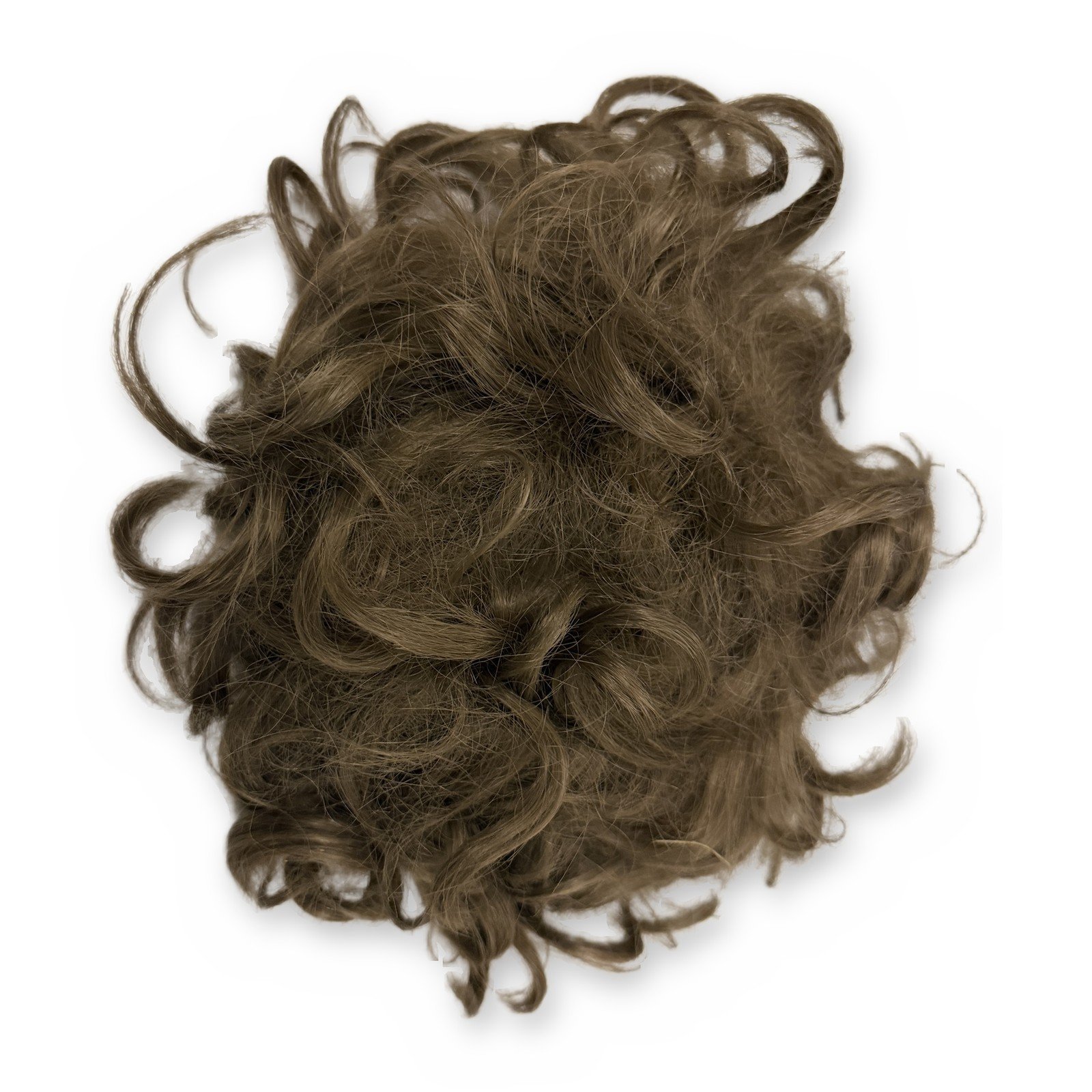 Curly Hairpiece Wiglet Brown Kanekalon Made in Korea NEW - Image 2