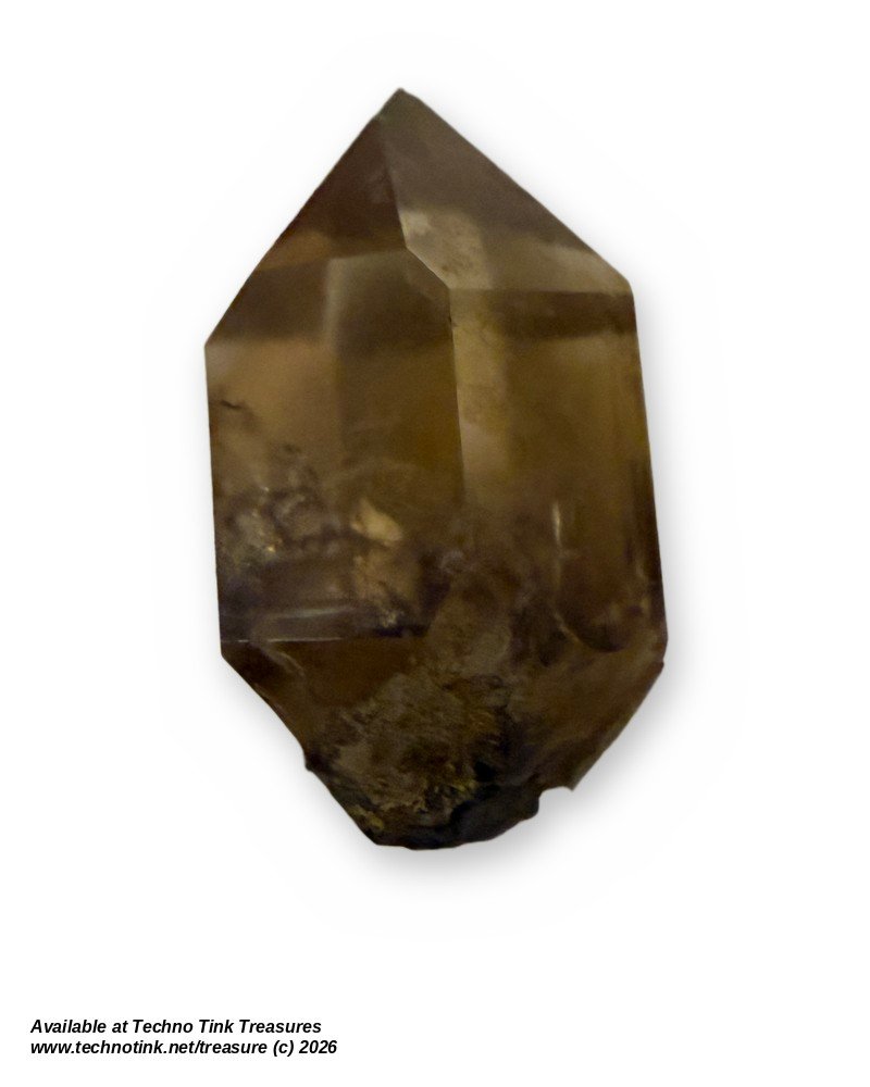 CITRINE: Natural smoky citrine crystal point, Hallelujah Junction NV (Crystal Tips Mine)