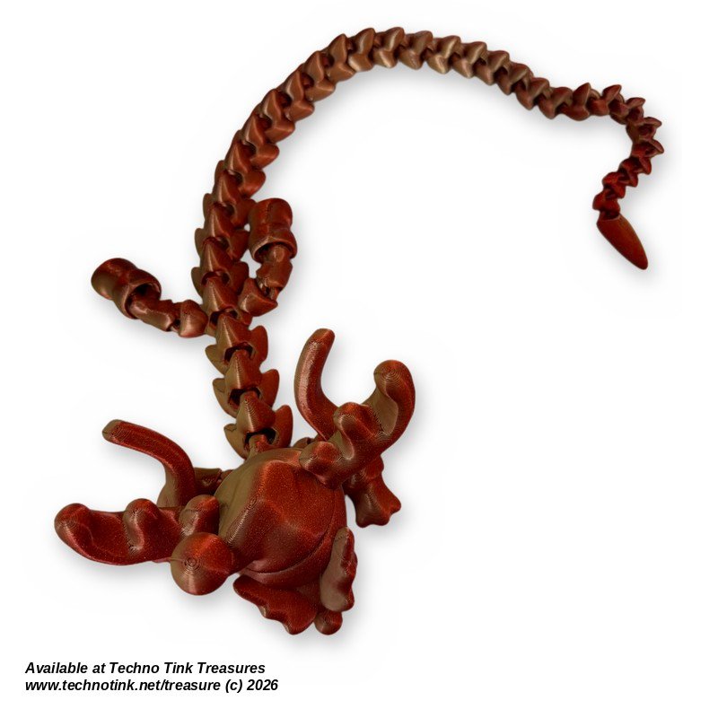 Articulated Yule Christmas Dragon 3D Printed Flexi, Antlers - Blue, Gold, White - Image 7