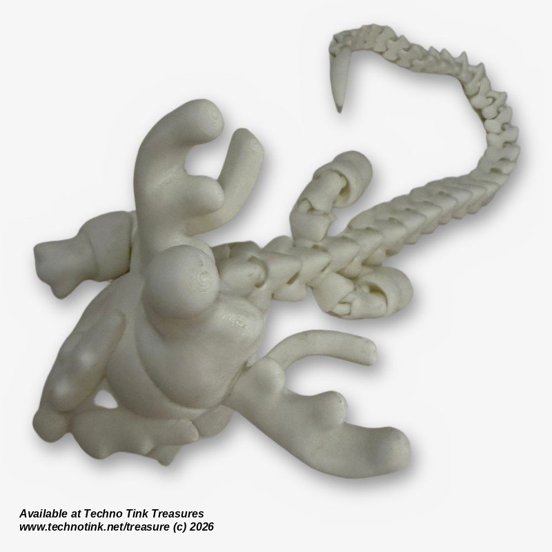 Articulated Yule Christmas Dragon 3D Printed Flexi, Antlers - Blue, Gold, White - Image 11