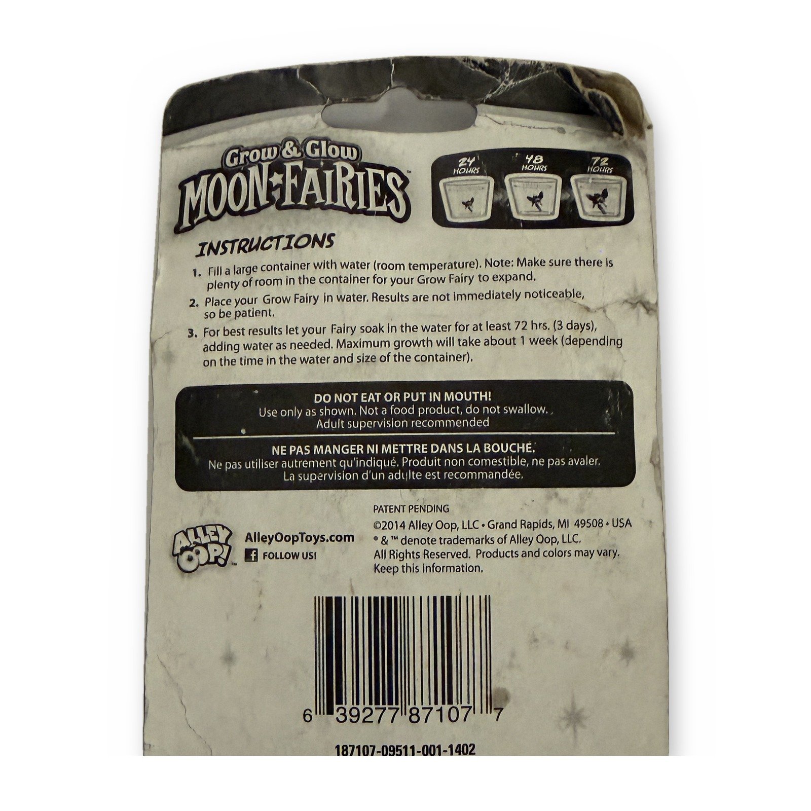 Alley Oop Grow & Glow Moon Fairies Water Grow Fairy Glow in the Dark Toy NEW - Image 3