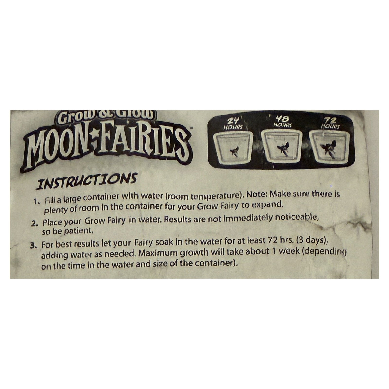 Alley Oop Grow & Glow Moon Fairies Water Grow Fairy Glow in the Dark Toy NEW - Image 4