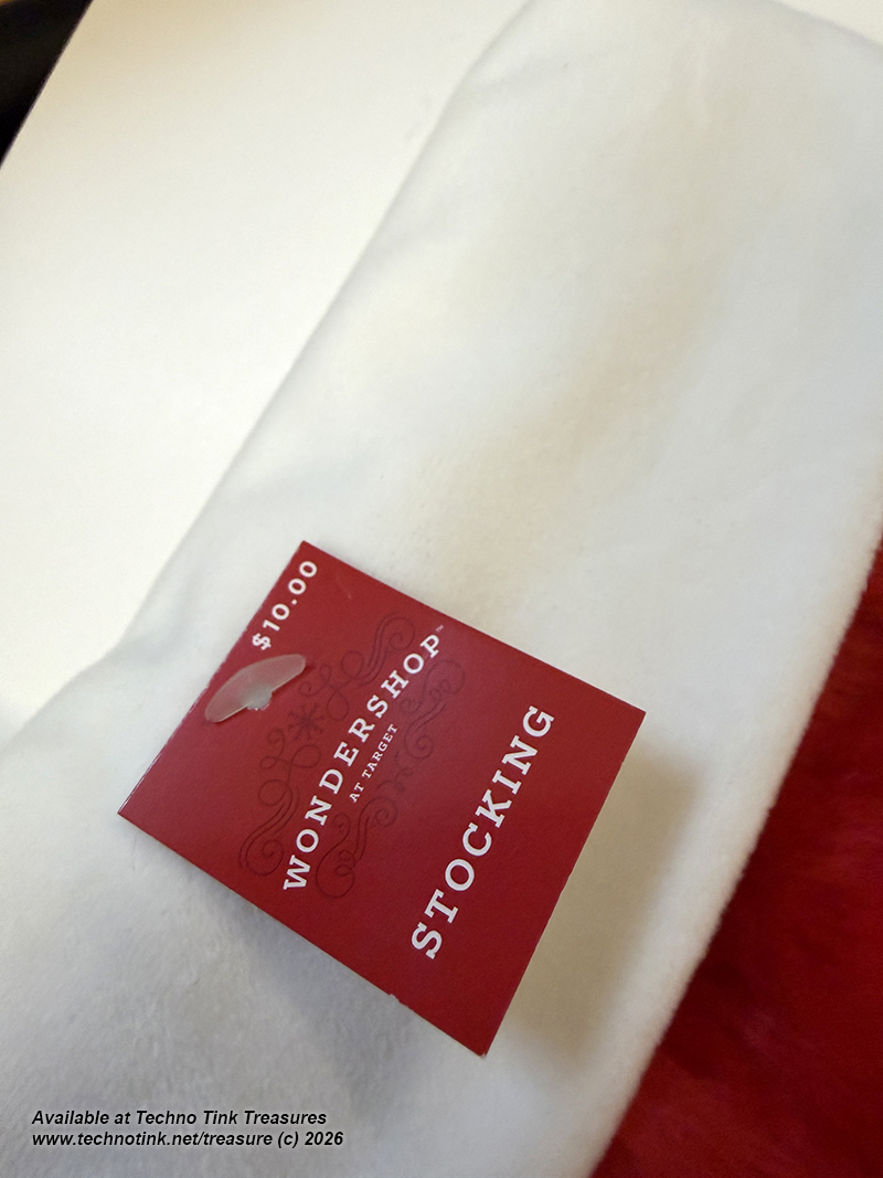 Christmas Stocking - Red White Faux Fur (Wondershop) - Image 3