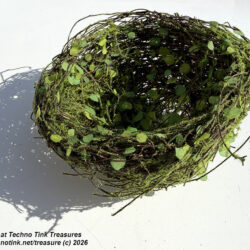 Artificial Moss n Ivy Medium display Birds Nest 7x7x2