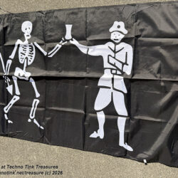 Bartholomuew or Edward Teach Pirate Flag, Large 60"x35"