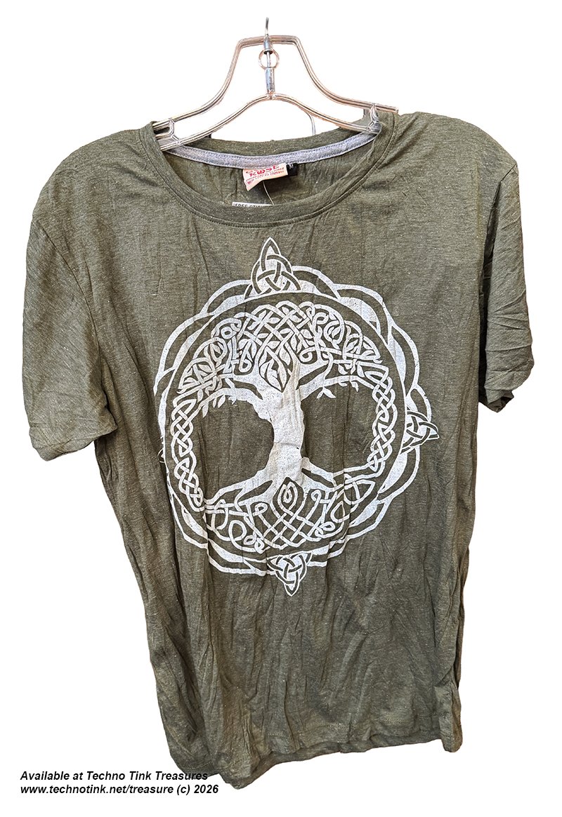 Shirt - T Shirt : Celtic Tree Design, Medium - Image 8
