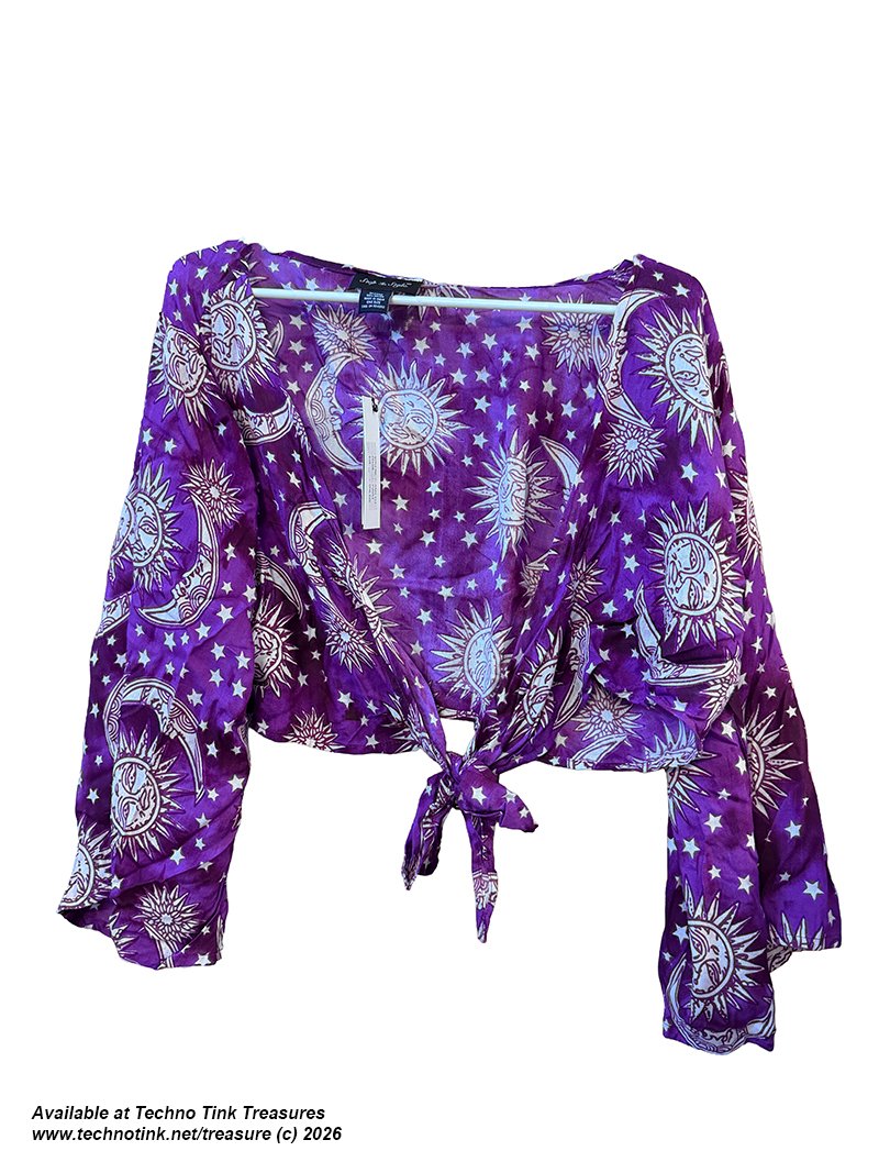 Pant & Halter Set - Rayon Celestial Print halter set - Image 4