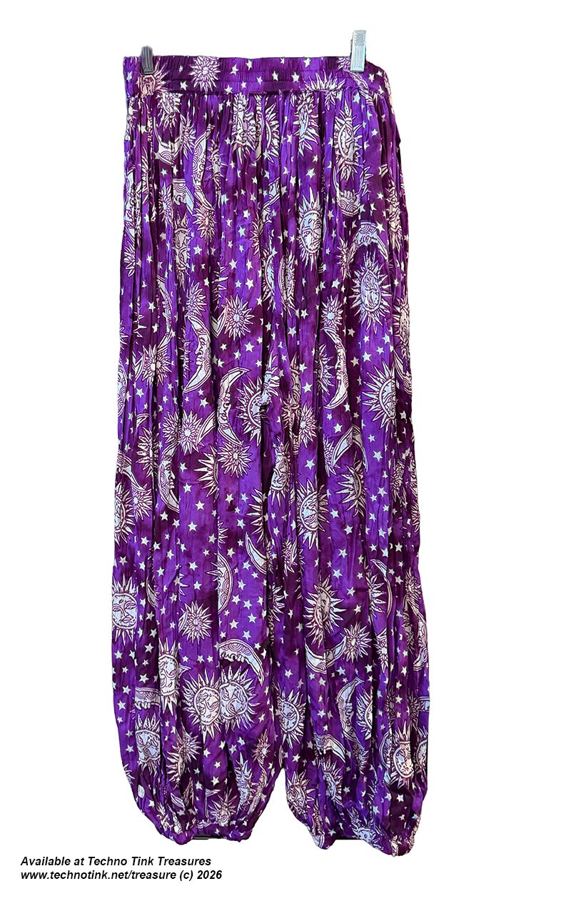 Pant & Halter Set - Rayon Celestial Print halter set - Image 14