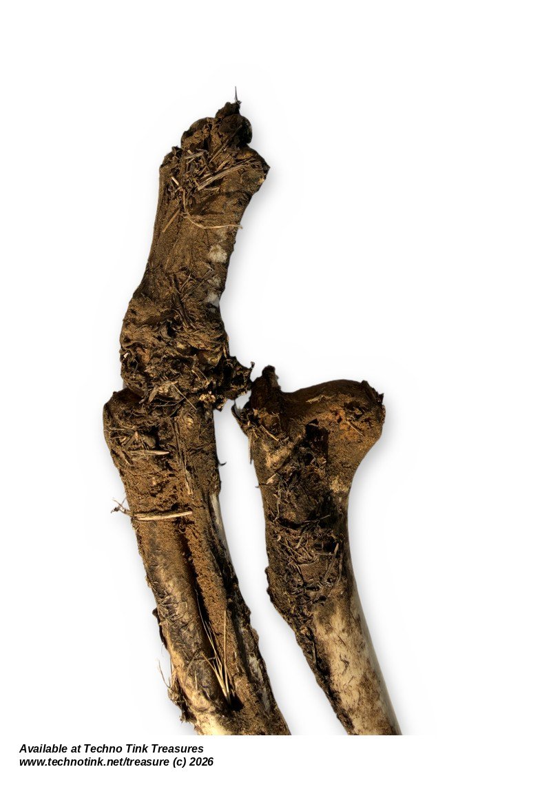 Uncleaned Canine-Type Front Leg Bones w/ Paw - Humerus, Forearm & Toe Bones - Image 5